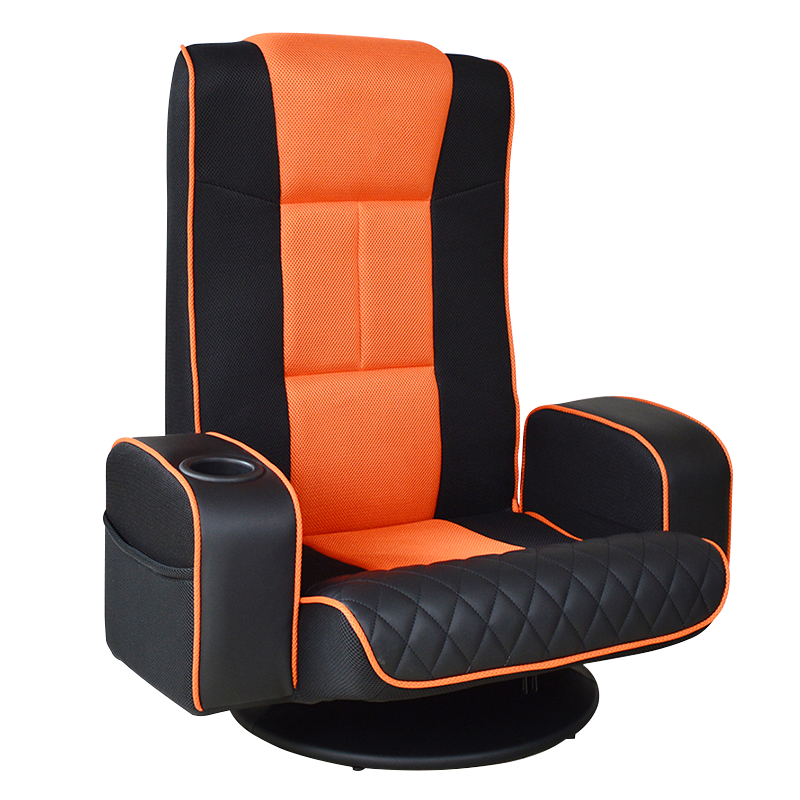 Scaun de jocuri cu plasă reglabilă din PU, cu suport pentru pahare (S-0107b)