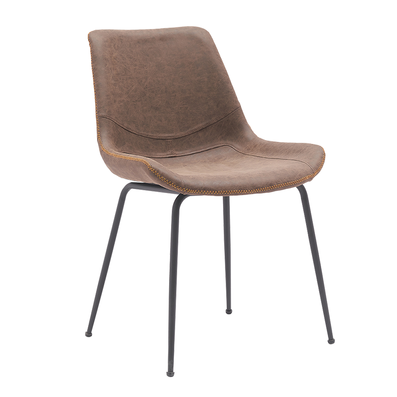 Scaune de sufragerie decorative cu picior din metal maro (Y-C12)