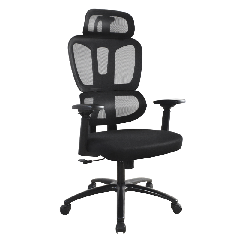 Scaun secretar ergonomic cu spatar inalt cu cotiera 3D (W-9110)