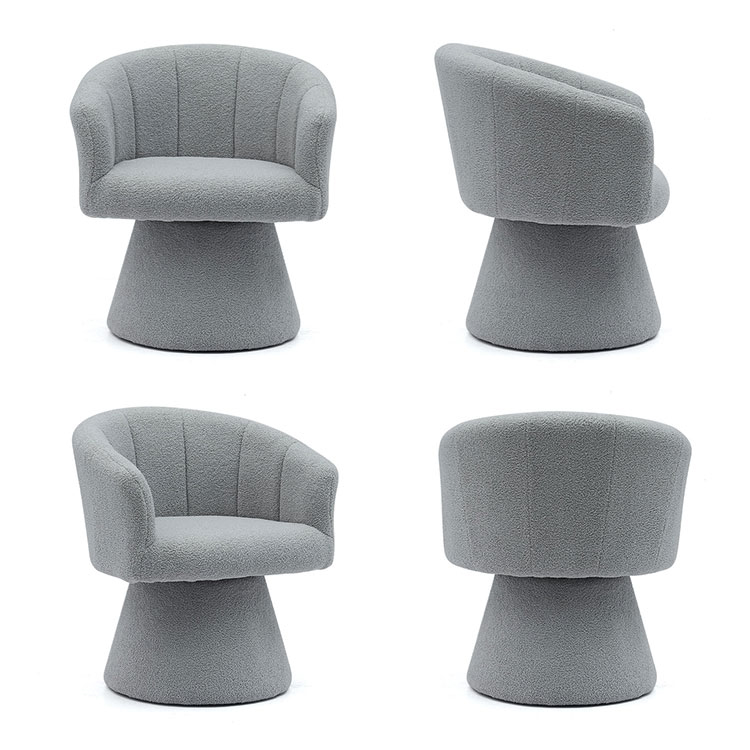 Stil de petrecere a timpului liber, gri pentru interior, pernă de scaun îngroșată confortabilă, scaun pivotant pentru hotel, fotoliu pentru camera de zi (GY-646)