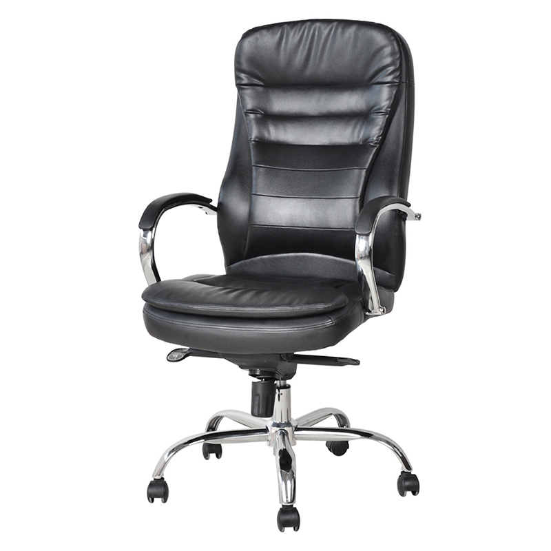Scaun de birou ergonomic Manager cu cotieră cromată (M-6117)