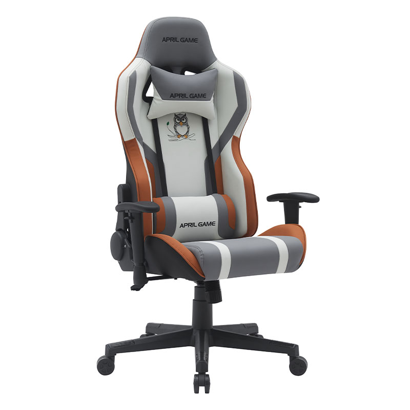 Scaun înalt din piele sintetică cu design animal Silla Gamer pivotant la 180 de grade, înclinabil, cadru puternic pentru curse (T-7121)