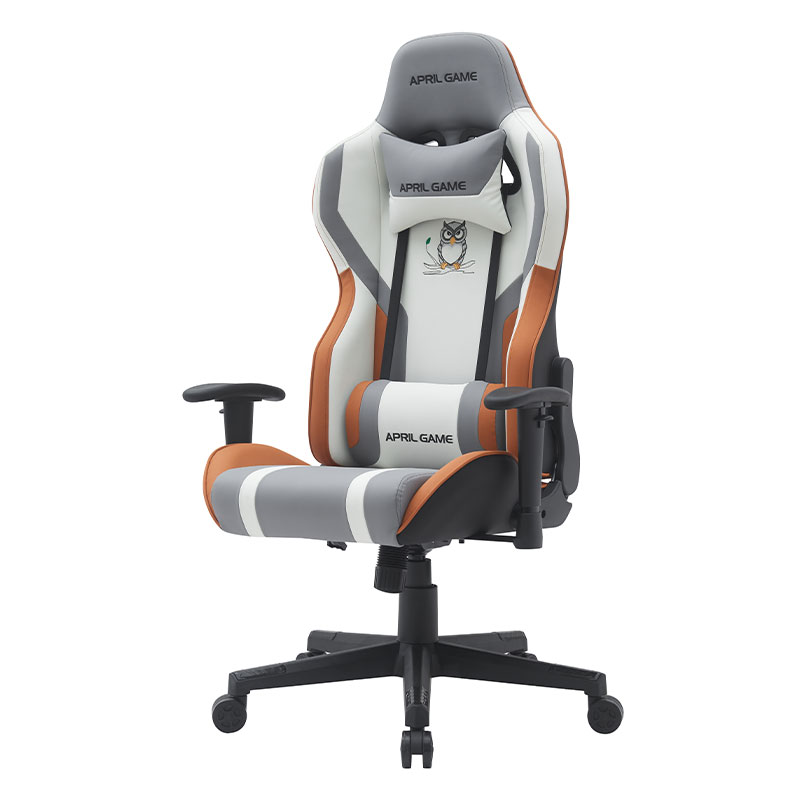 Scaun înalt din piele sintetică cu design animal Silla Gamer pivotant la 180 de grade, înclinabil, cadru puternic pentru curse (T-7121)