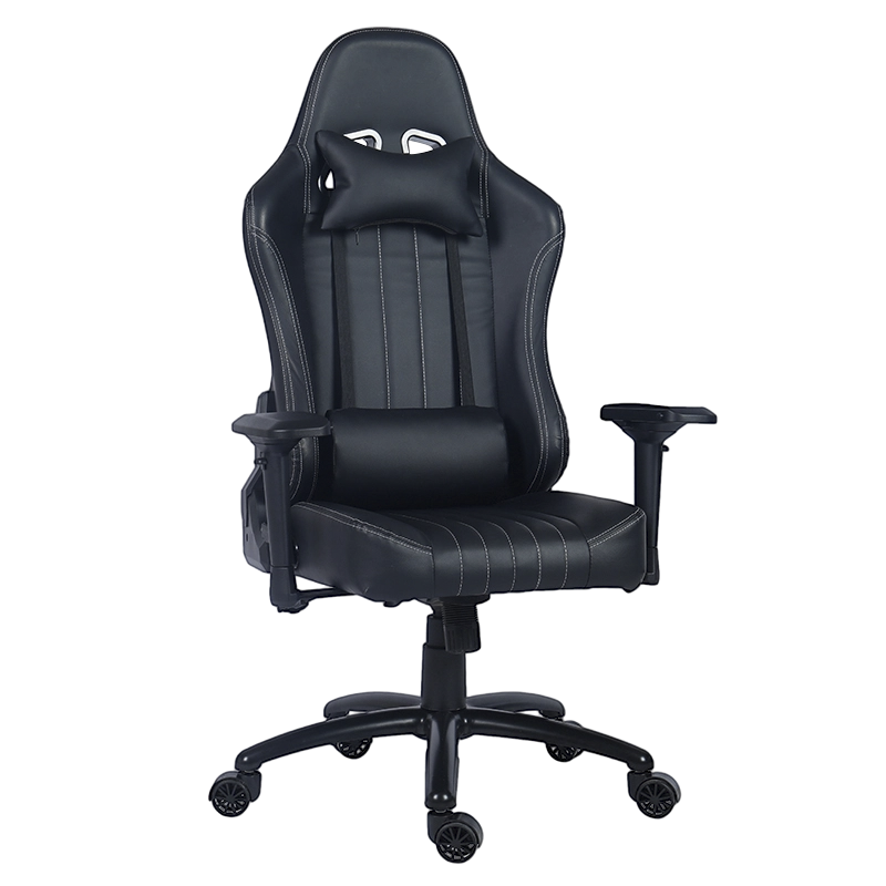 Scaun gaming Racing King pentru cotieră 4D cu spătar înalt din PU negru (Y-2546)