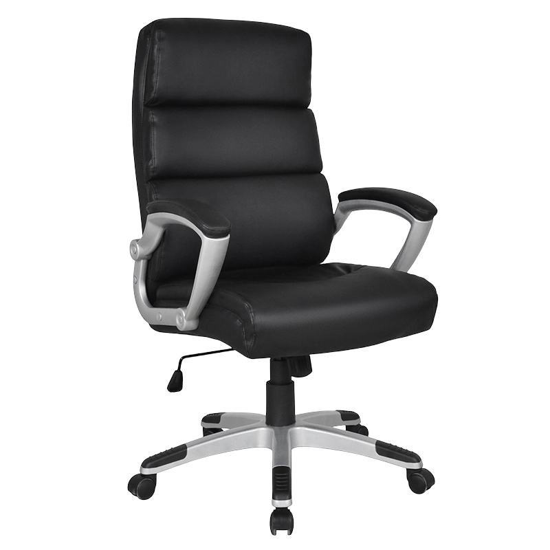 Scaun de birou Boss cu cotieră căptușită cu pictură cu spătar înalt negru (Y-2725)