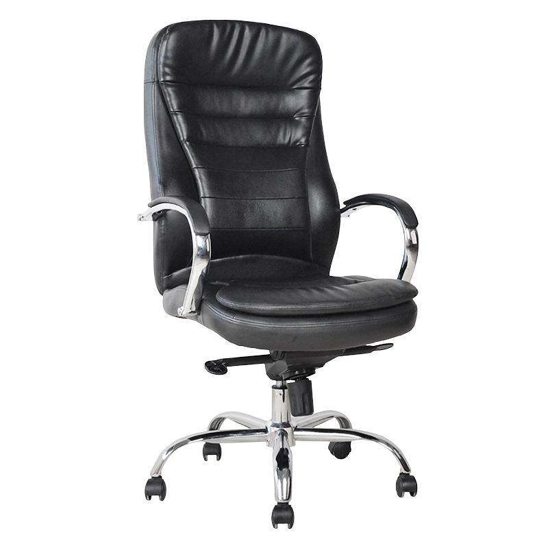 Scaun de birou ergonomic Manager cu cotieră cromată (M-6117)
