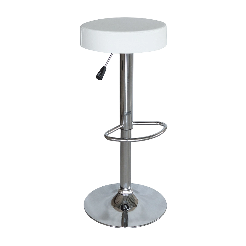 Scaun rotund din PU alb, scaun de bar pivotant (GY-1000)