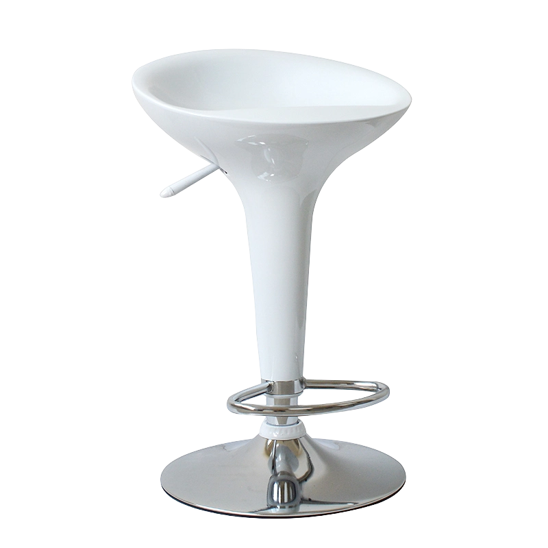 Scaun de bar pivotant din plastic ABS alb (GY-901)